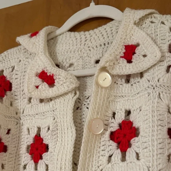Crochet Granny Square Cardigan - Picture 2 of 5